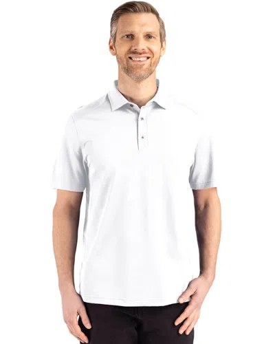Cutter & Buck Advantage Refresh Epic Confidence Recycled Mens Tri-blend Pique Polo In White