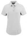 Cutter & Buck Advantage Refresh Epic Confidence Recycled Womens Tri-blend Pique Polo In Gray