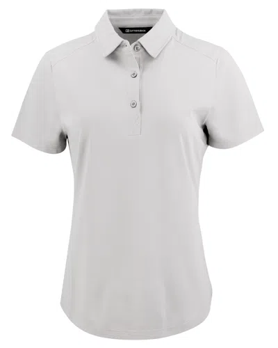Cutter & Buck Advantage Refresh Epic Confidence Recycled Womens Tri-blend Pique Polo In Gray