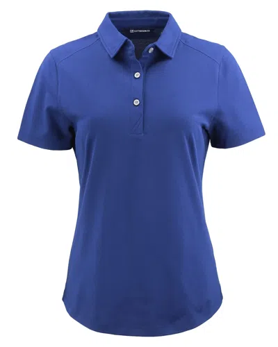 Cutter & Buck Advantage Refresh Epic Confidence Recycled Womens Tri-blend Pique Polo In Blue
