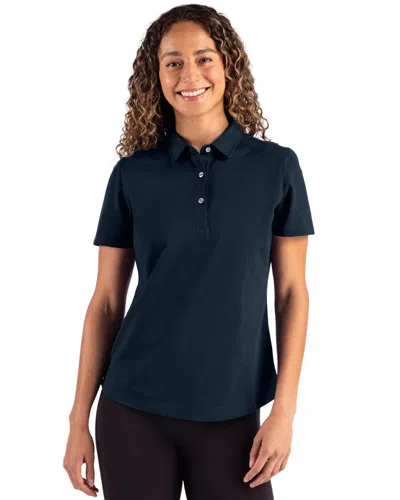 Cutter & Buck Advantage Refresh Epic Confidence Recycled Womens Tri-blend Pique Polo In Black