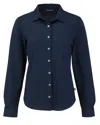 Cutter & Buck Advantage Tri-blend Eco Soft Pique Long Sleeve Knitted Womens Button Up