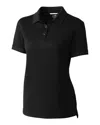 Cutter & Buck Advantage Tri-blend Pique Womens Polo Shirt In Black