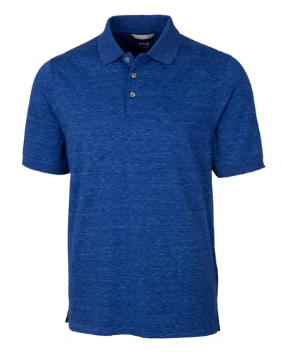 Cutter & Buck Advantage Tri-blend Space Dye Mens Polo Shirt In Blue