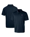 Cutter & Buck Auburn Tigers Primary Team Logo Prospect Textured Stretch Polo In Navy