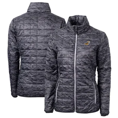 Cutter & Buck Black Akron Rubberducks Rainier Primaloft Eco Insulated Camo Full-zip Puffer Jacket