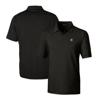 Cutter & Buck Black Baltimore Orioles City Connect Big & Tall Forge Pencil Stripe Stretch Polo