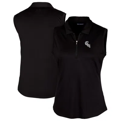 Cutter & Buck Black Chicago White Sox City Connect Forge Stretch Sleeveless Polo