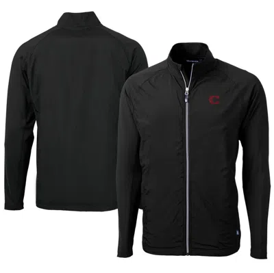 Cutter & Buck Black Cincinnati Reds City Connect Adapt Eco Knit Hybrid Recycled Full-zip Jacket