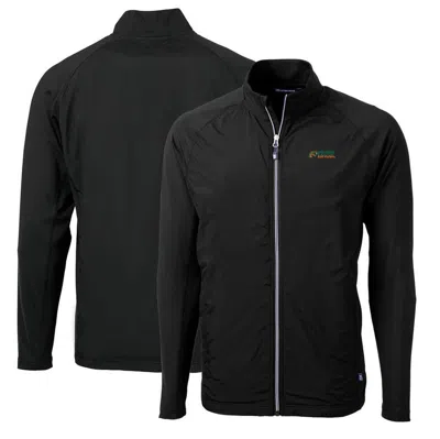 Cutter & Buck Black Florida A&m Rattlers Big & Tall Adapt Eco Knit Hybrid Recycled Full-zip Jacket