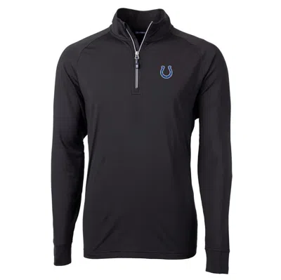 Cutter & Buck Black Indianapolis Colts Big & Tall Adapt Eco Knit Quarter-zip Pullover Jacket