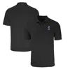 CUTTER & BUCK CUTTER & BUCK BLACK KANSAS STATE WILDCATS BIG & TALL FORGE ECO STRETCH RECYCLED POLO