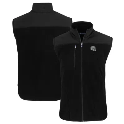 Cutter & Buck Black Las Vegas Raiders Helmet Big & Tall Cascade Eco Sherpa Fleece Full-zip Vest
