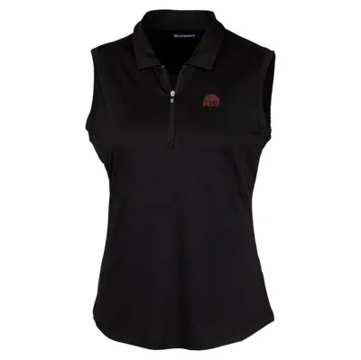 Cutter & Buck Black Mississippi State Bulldogs Logo Forge Sleeveless Polo