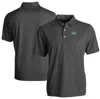 CUTTER & BUCK CUTTER & BUCK BLACK NEW YORK JETS  PIKE ECO SYMMETRY PRINT STRETCH RECYCLED POLO