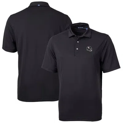 Cutter & Buck Black Pittsburgh Steelers Helmet Virtue Eco Pique Recycled Polo