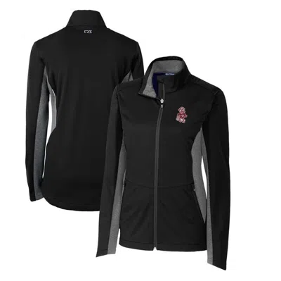 Cutter & Buck Black Washington State Cougars Vault Navigate Softshell Full-zip Jacket