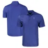 CUTTER & BUCK CUTTER & BUCK BLUE EMORY EAGLES PIKE ECO TONAL GEO PRINT STRETCH RECYCLED POLO