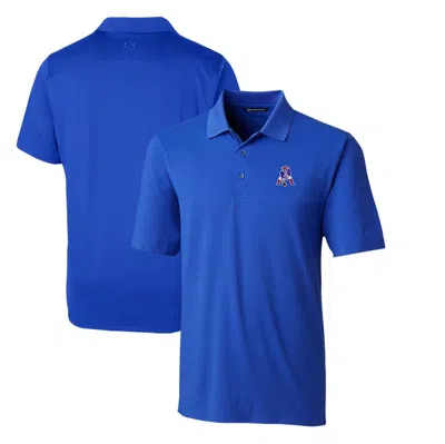Cutter & Buck Blue New England Patriots Throwback Logo Forge Stretch Polo