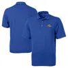 CUTTER & BUCK CUTTER & BUCK BLUE OMAHA STORM CHASERS BIG & TALL VIRTUE ECO PIQUE RECYCLED POLO