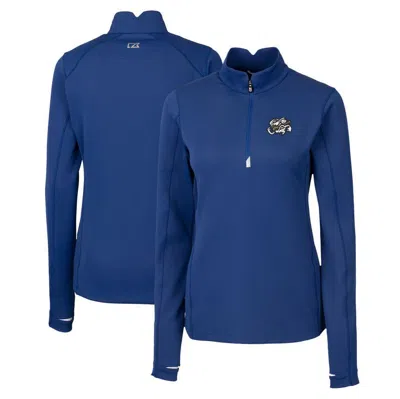 Cutter & Buck Blue Omaha Storm Chasers Traverse Drytec Stretch Quarter-zip Pullover Top
