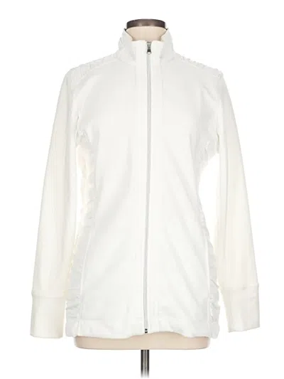 Pre-owned Cutter & Buck Cardigan Sweater In White