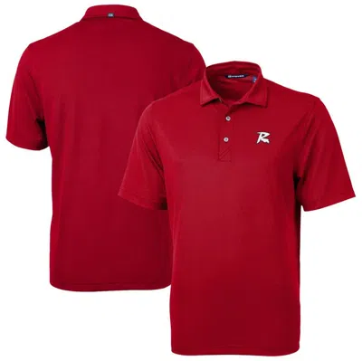 Cutter & Buck Cardinal Richmond Flying Squirrels Virtue Eco Pique Recycled Polo In Red