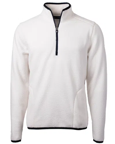 Cutter & Buck Cascade Eco Fleece Mens Quarter Zip Jacket In White