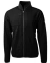 Cutter & Buck Cascade Eco Mens Fleece Jacket In Black