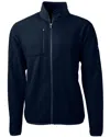 Cutter & Buck Cascade Eco Mens Fleece Jacket In Blue