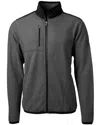 Cutter & Buck Cascade Eco Mens Fleece Jacket In Gray