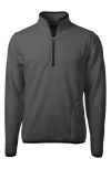 Cutter & Buck Cascade Eco Fleece Mens Quarter Zip Jacket In Black