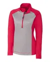 CUTTER & BUCK CBUK LADIES' ALL-STAR PRINTED HALF-ZIP JACKET