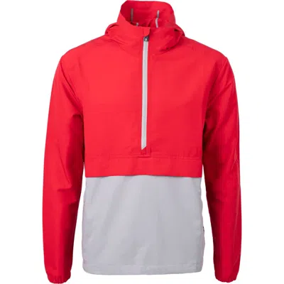 Cutter & Buck Charter Anorak Jacket In Red/polished