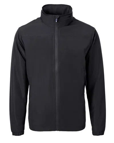 Cutter & Buck Charter Eco Recycled Mens Full-zip Jacket In Black