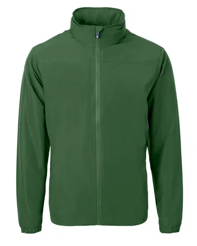 Cutter & Buck Charter Eco Recycled Mens Full-zip Jacket In Green