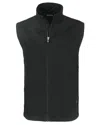 Cutter & Buck Charter Eco Recycled Mens Full-zip Vest In Black