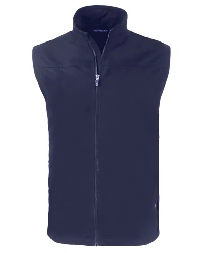 Cutter & Buck Charter Eco Recycled Mens Full-zip Vest In Blue