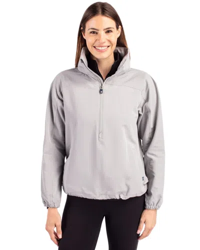 Cutter & Buck Charter Eco Recycled Womens Anorak Jacket In Silver