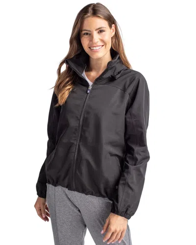 Cutter & Buck Charter Eco Recycled Womens Full-zip Jacket In Black