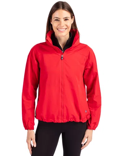 Cutter & Buck Charter Eco Recycled Womens Full-zip Jacket In Pink