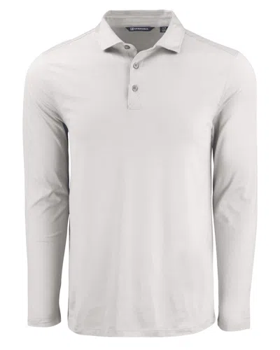 Cutter & Buck Coastline Epic Comfort Eco Recycled Mens Long Sleeve Polo In Gray