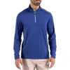 Cutter & Buck Coastline Epic Comfort Half Zip Performance Pullover In Blue