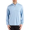 Cutter & Buck Coastline Epic Comfort Half Zip Performance Pullover In Blue