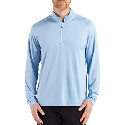 Cutter & Buck Coastline Epic Comfort Half Zip Performance Pullover In Blue