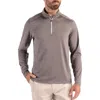 Cutter & Buck Coastline Epic Comfort Half Zip Performance Pullover In Gray