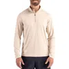 Cutter & Buck Coastline Epic Comfort Half Zip Performance Pullover In Neutral