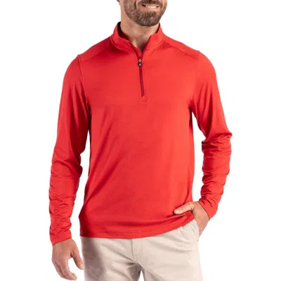 CUTTER & BUCK CUTTER & BUCK COASTLINE EPIC COMFORT HALF ZIP PERFORMANCE PULLOVER