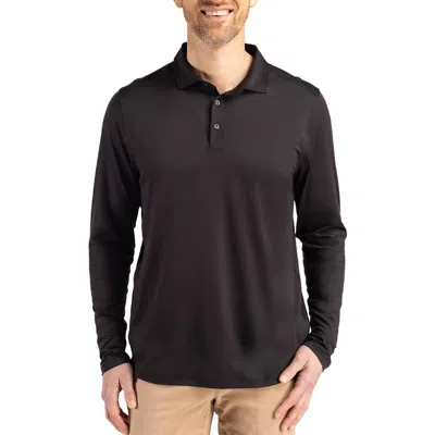 Cutter & Buck Coastline Epic Comfort Long Sleeve Polo In Black
