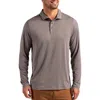 Cutter & Buck Coastline Epic Comfort Long Sleeve Polo In Elemental Grey